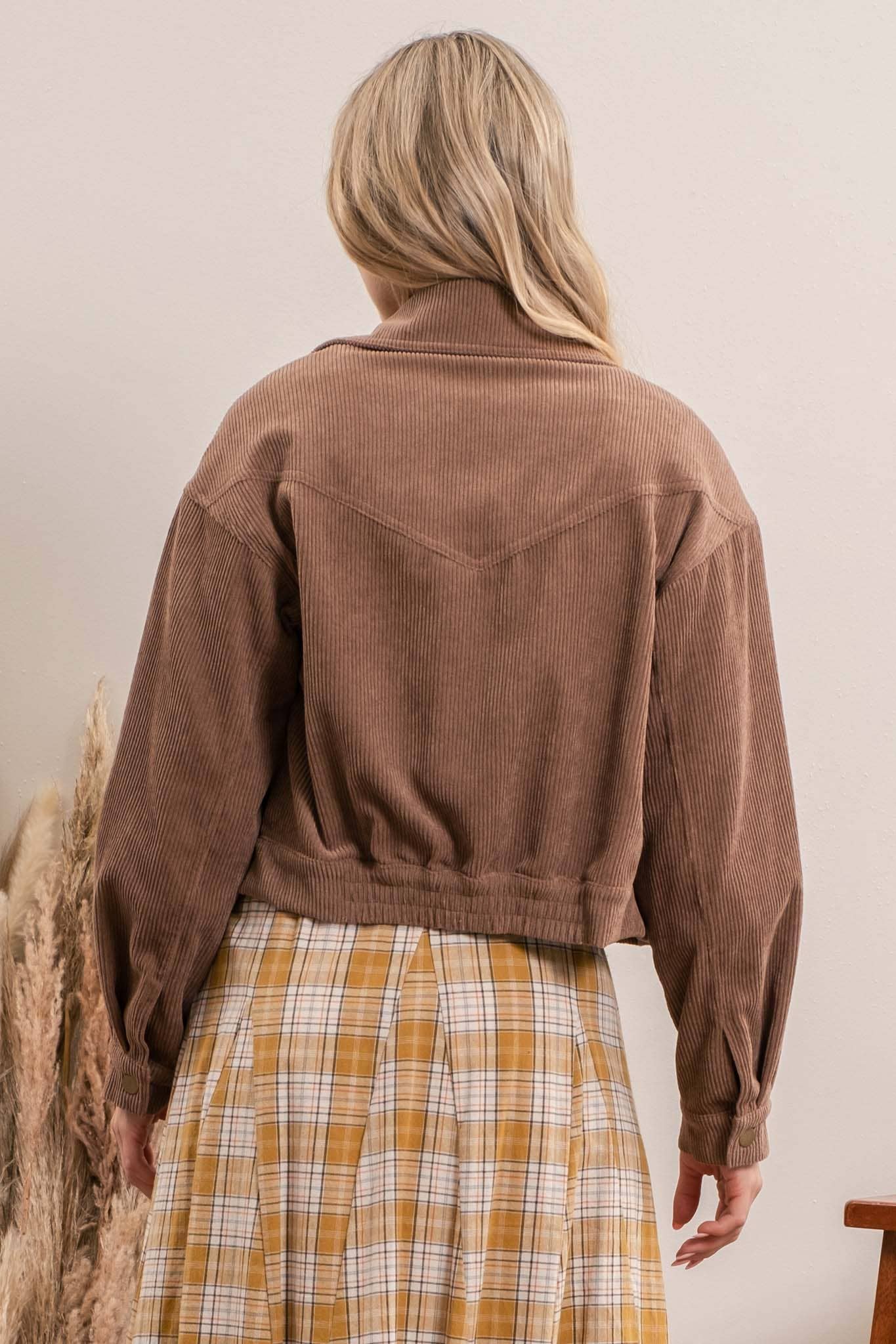 Mellow Moto (Cocoa) Corduroy Moto Jacket