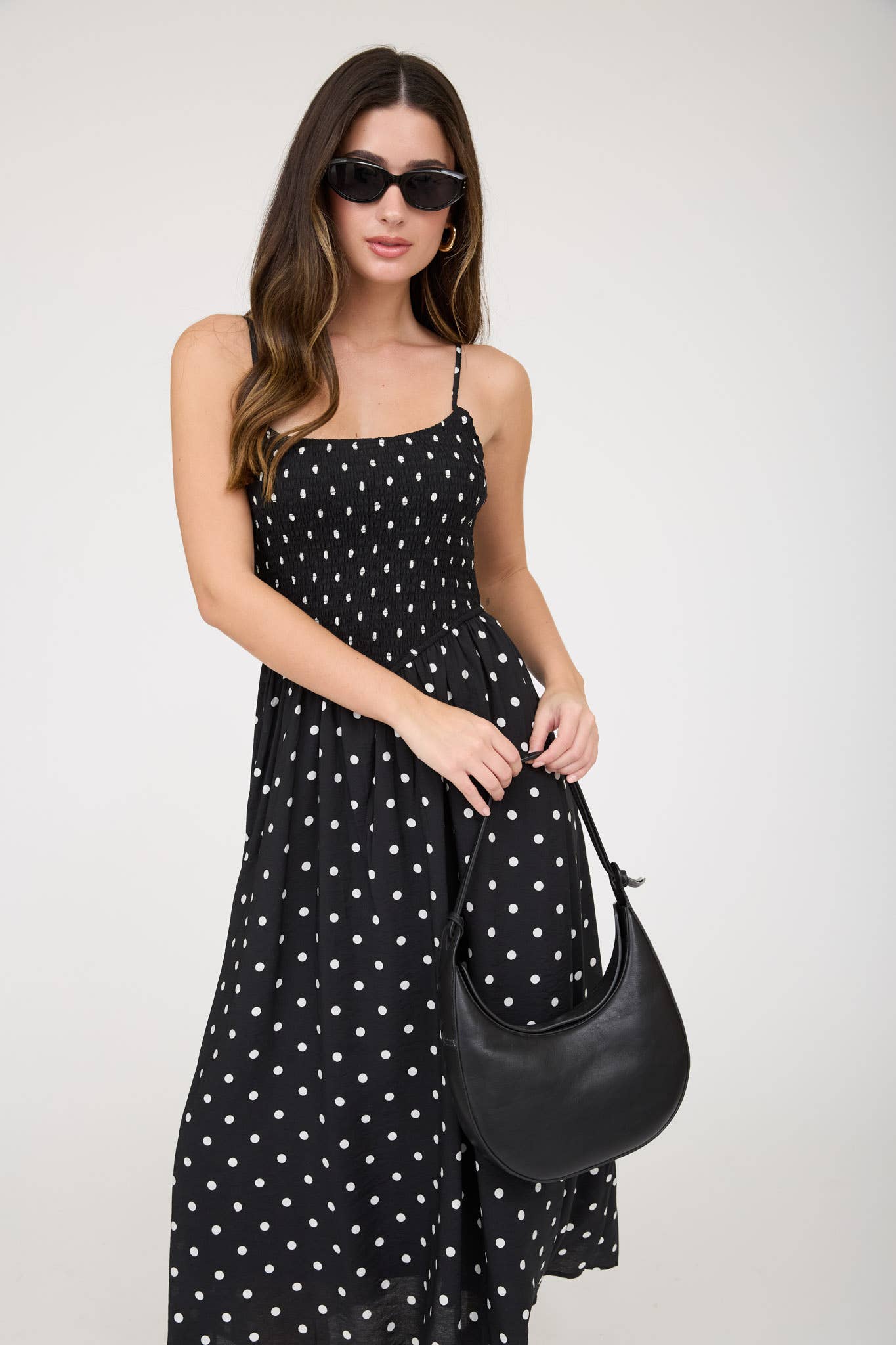 Simply Stated (Black) Polka Dot Dress