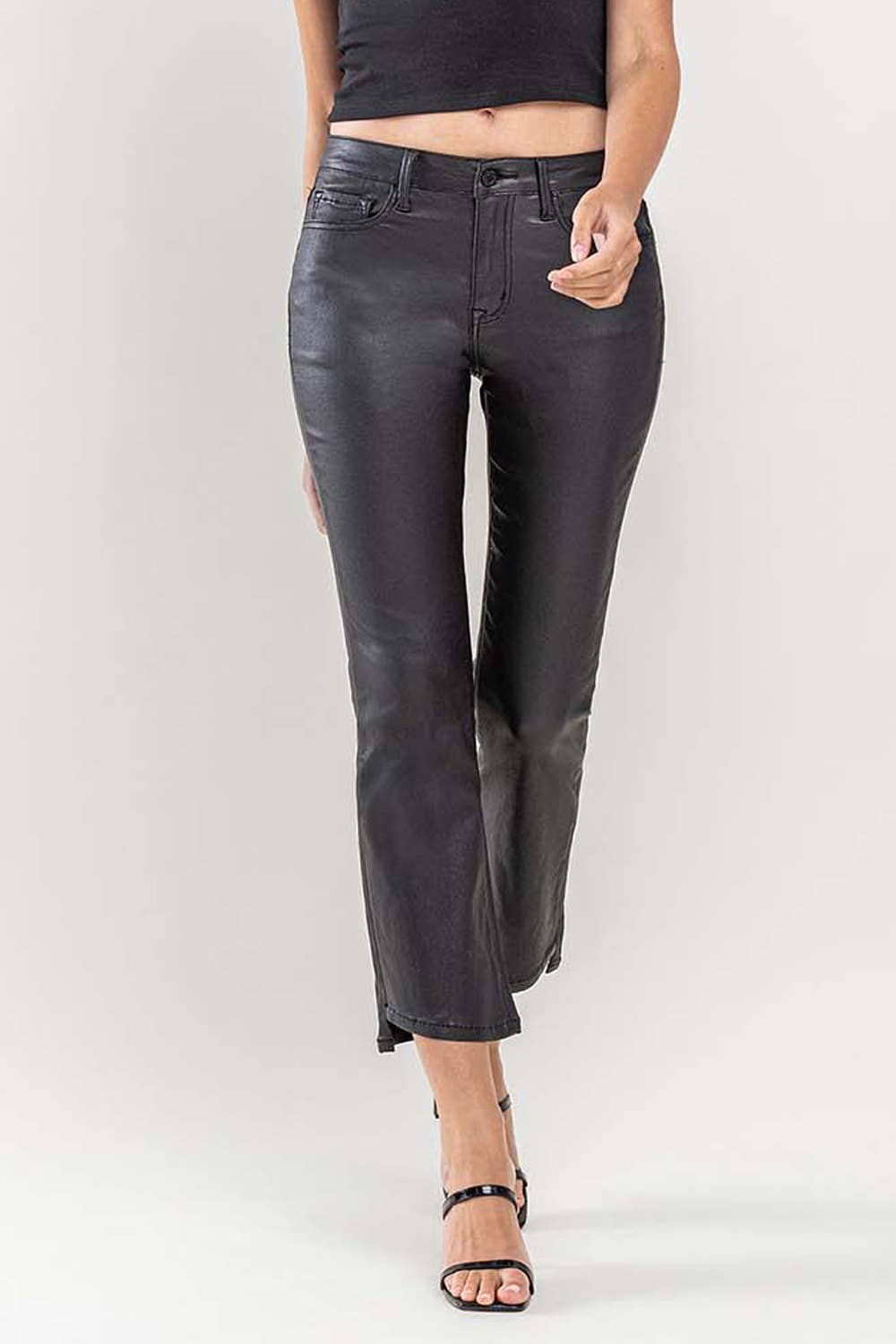 Vervet: Midnight Sky Coated Crop Jeans