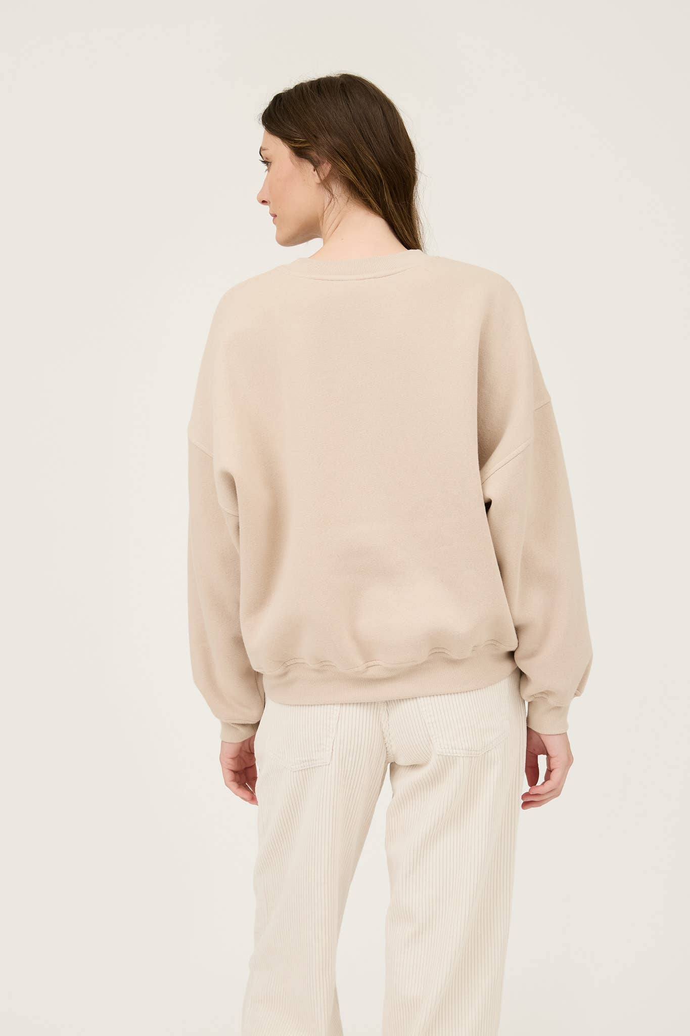 Paris (Tan) Embroidered Crewneck