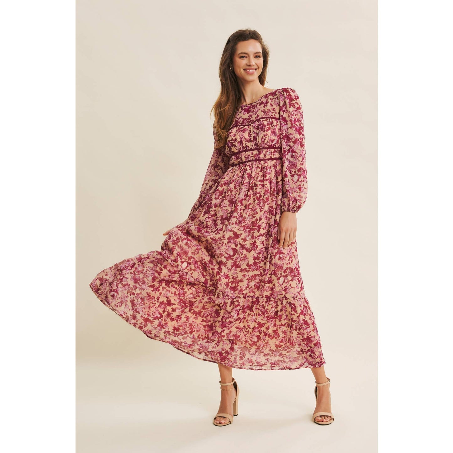 Timeless Charm Floral Bustier Maxi Dress