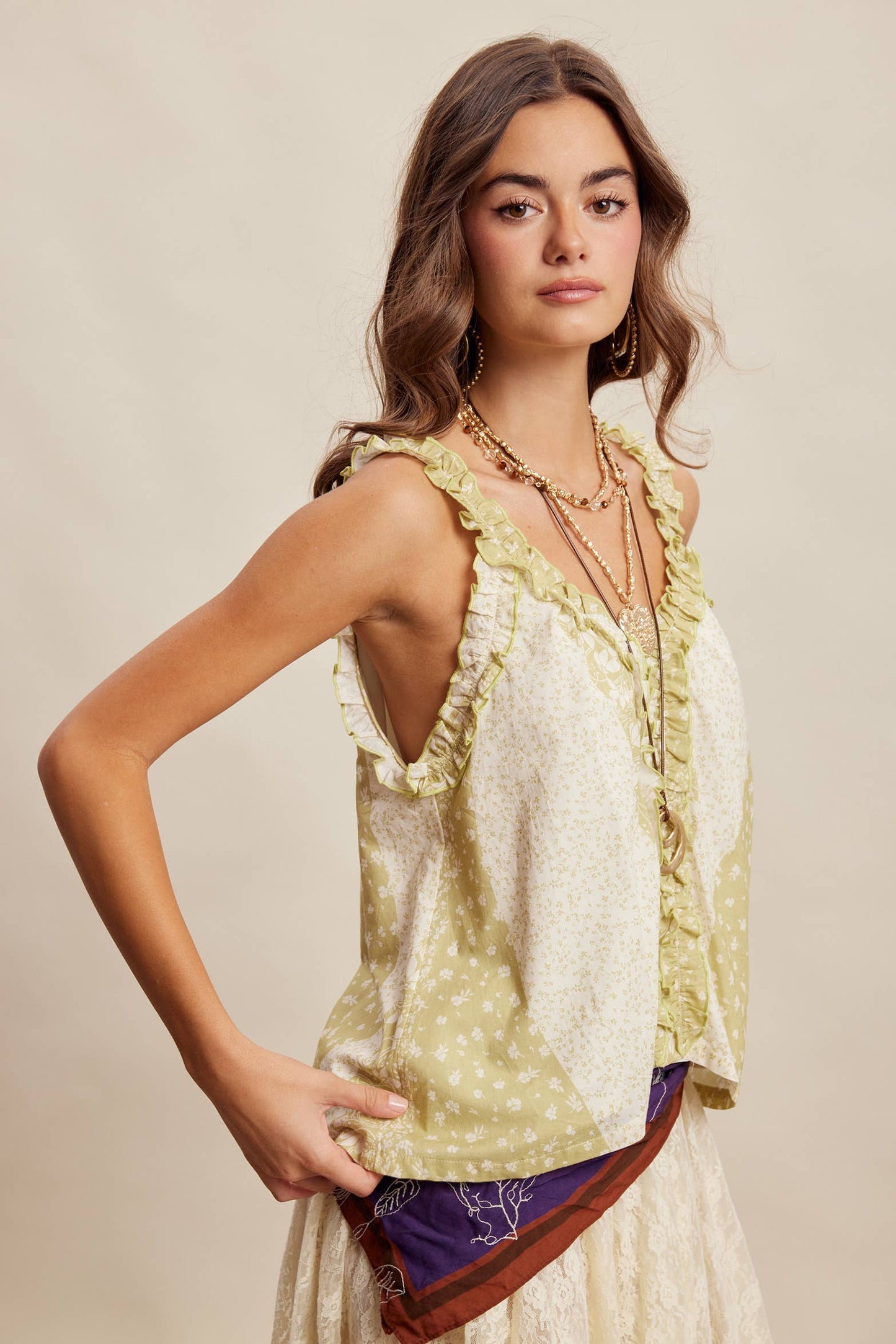 Free Festival Patchwork Tank Top