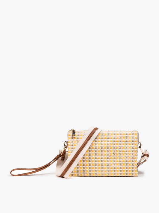 Izzy (Multi-Yellow) Woven Crossbody w/ Guitar Strap