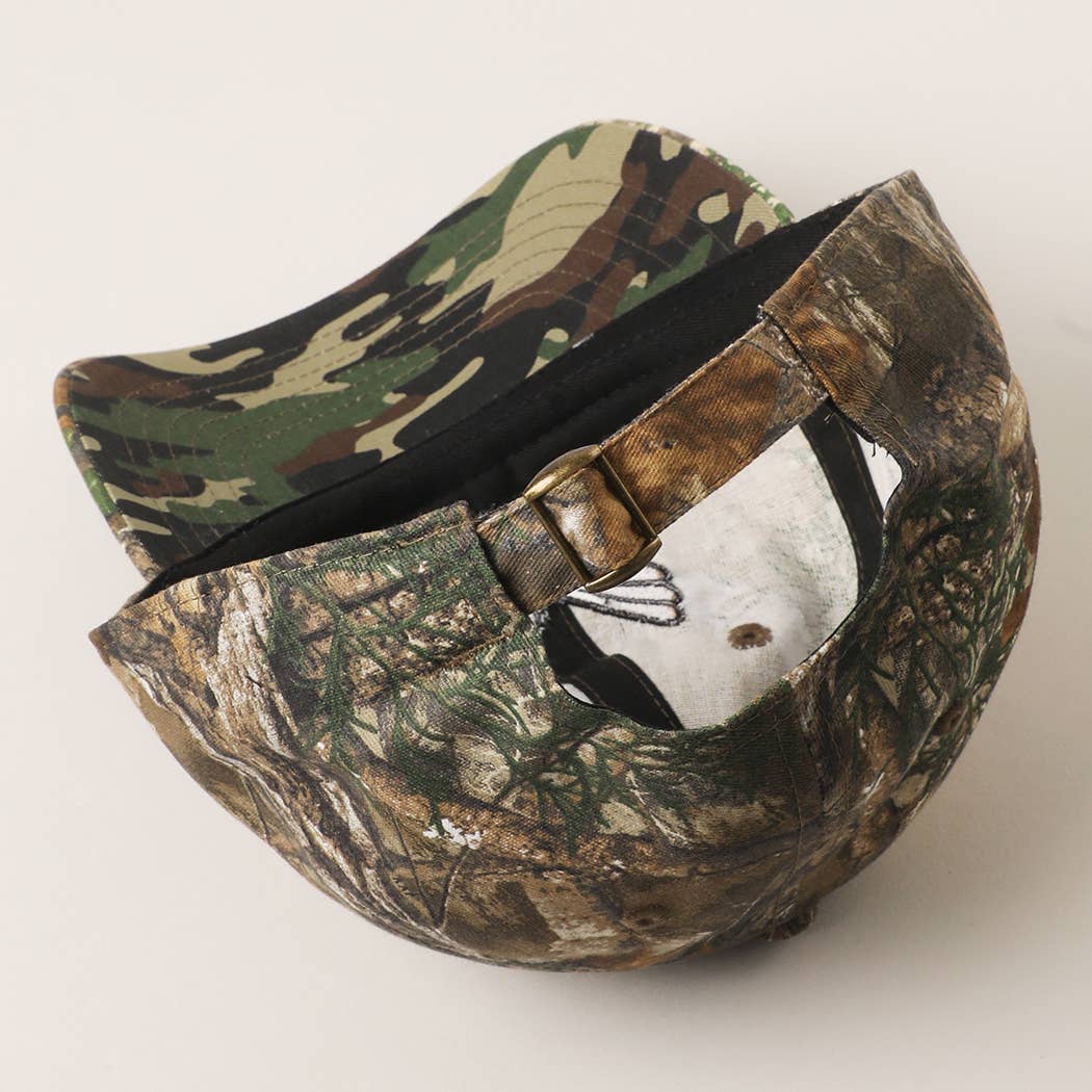 Flying Mallard Embroidered Camo Print Hat