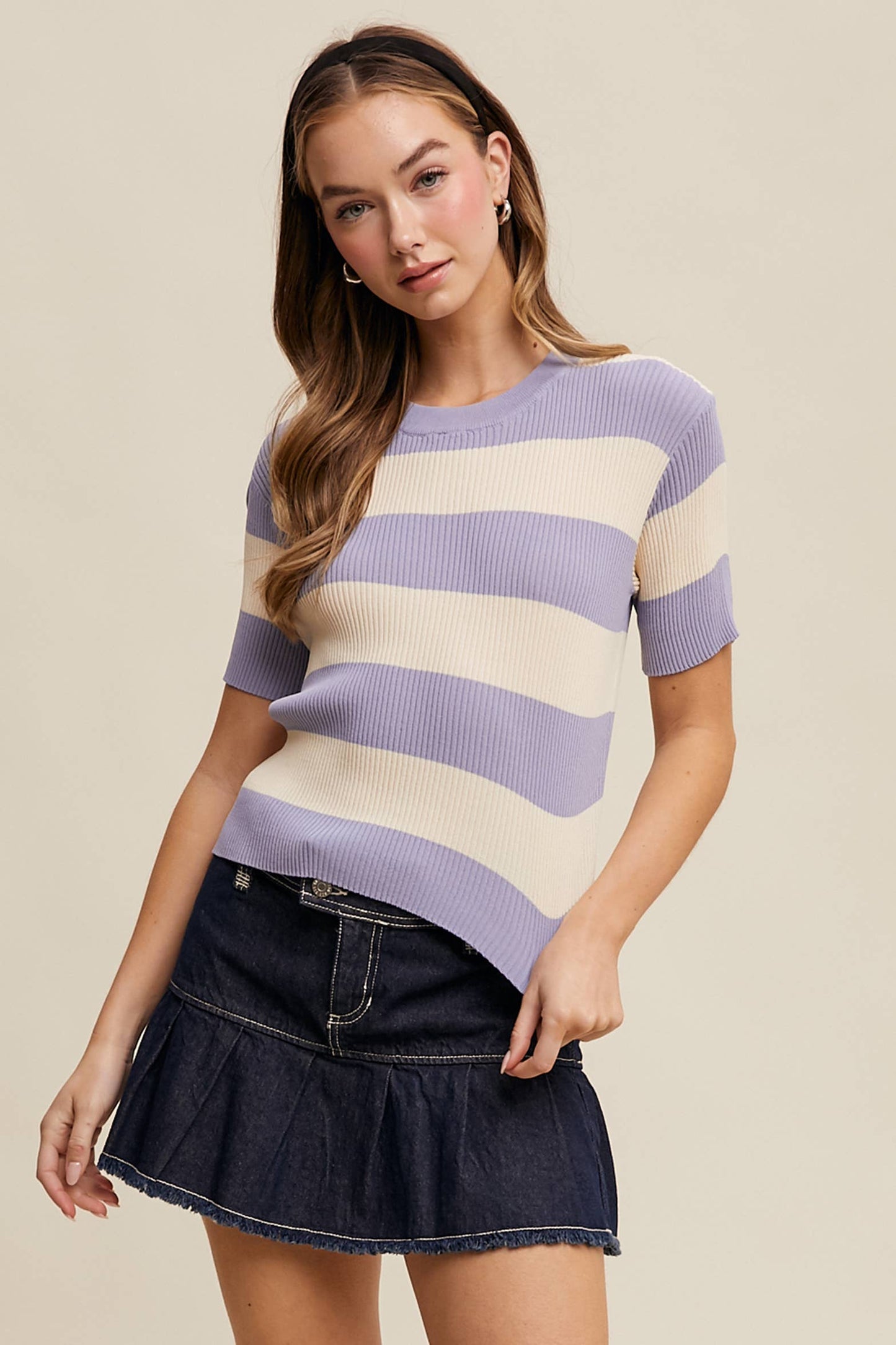 Perfectly Polished (Periwinkle) SS Sweater