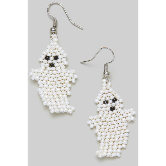Beaded Ghost Earrings