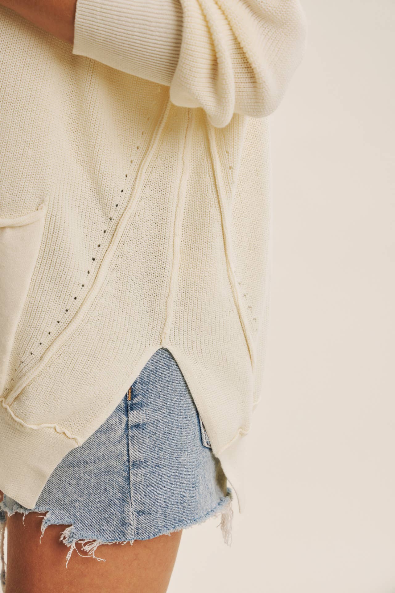 Down To Earth (Vanilla) Slouchy Cardigan