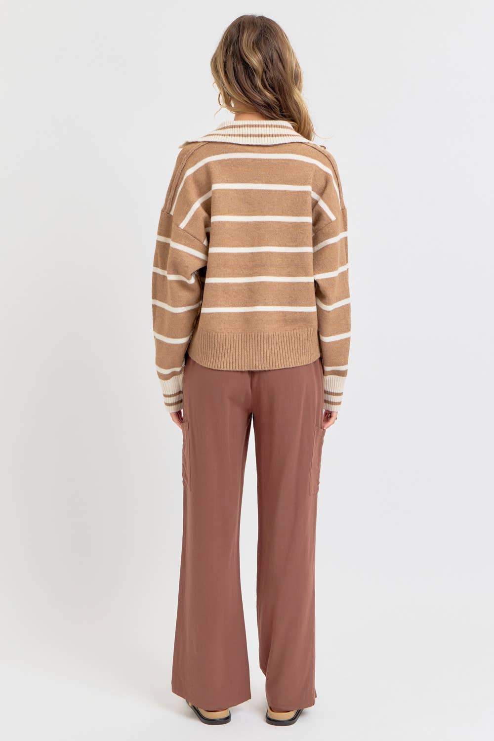 Polo Champ (Mocha/Cream) Stripe Sweater