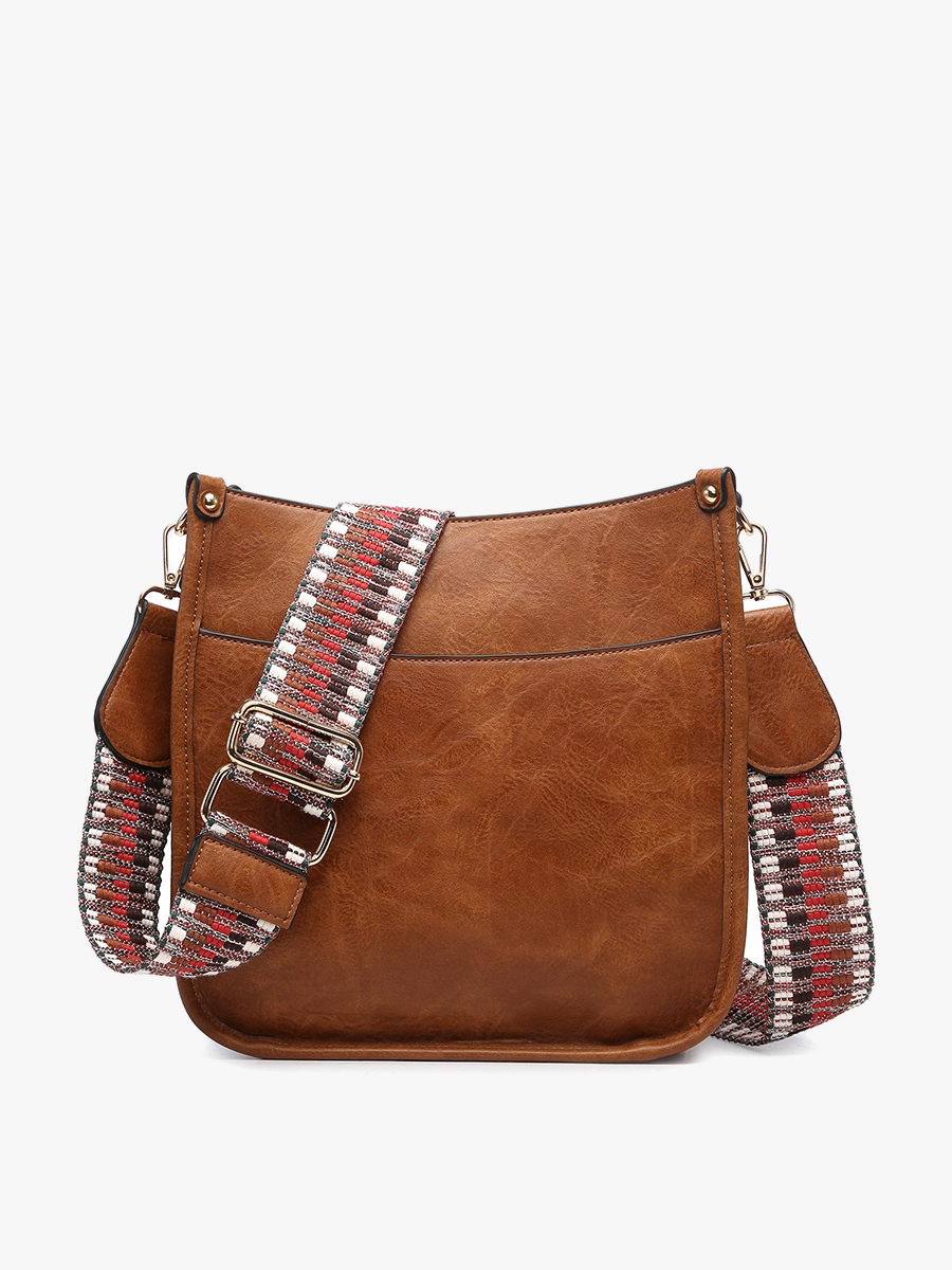 Chloe (Brown) Crossbody with Guitar Strap