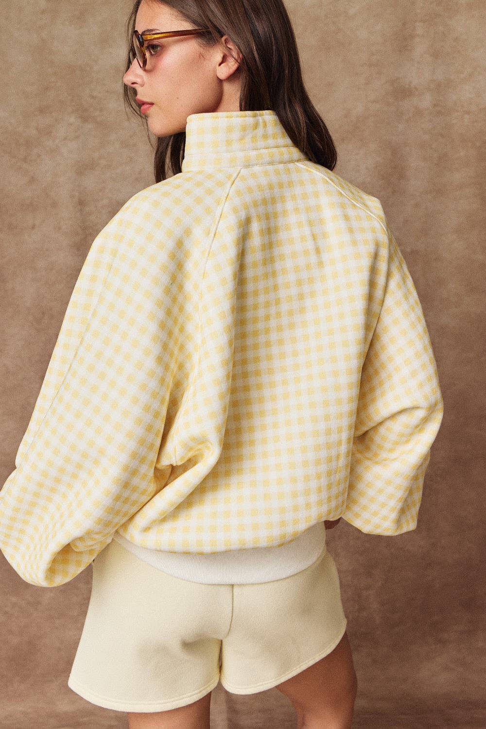 Checked In (Ylw) Gingham Check Pullover