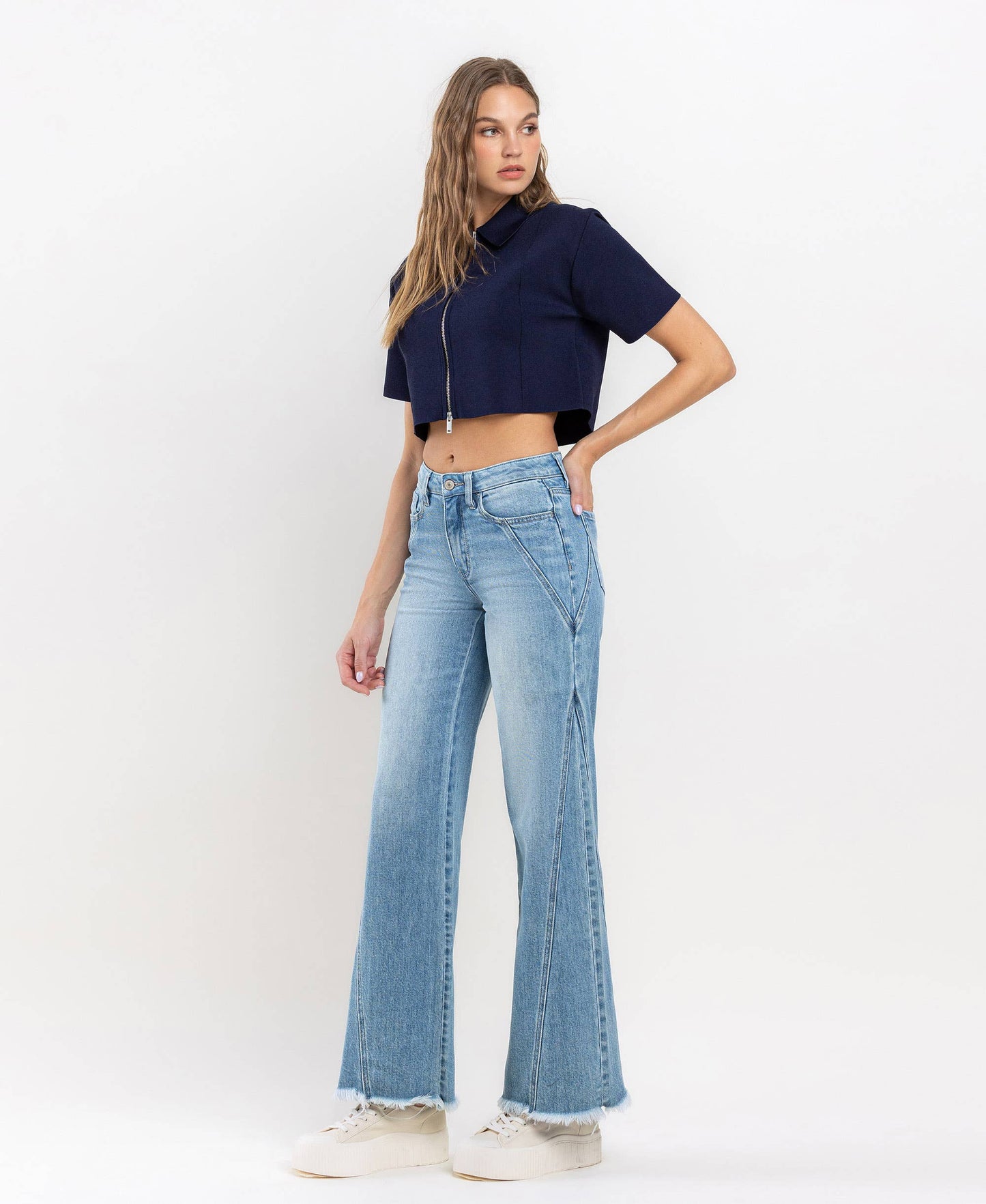 Vervet: Seams Right Wide Leg Jeans