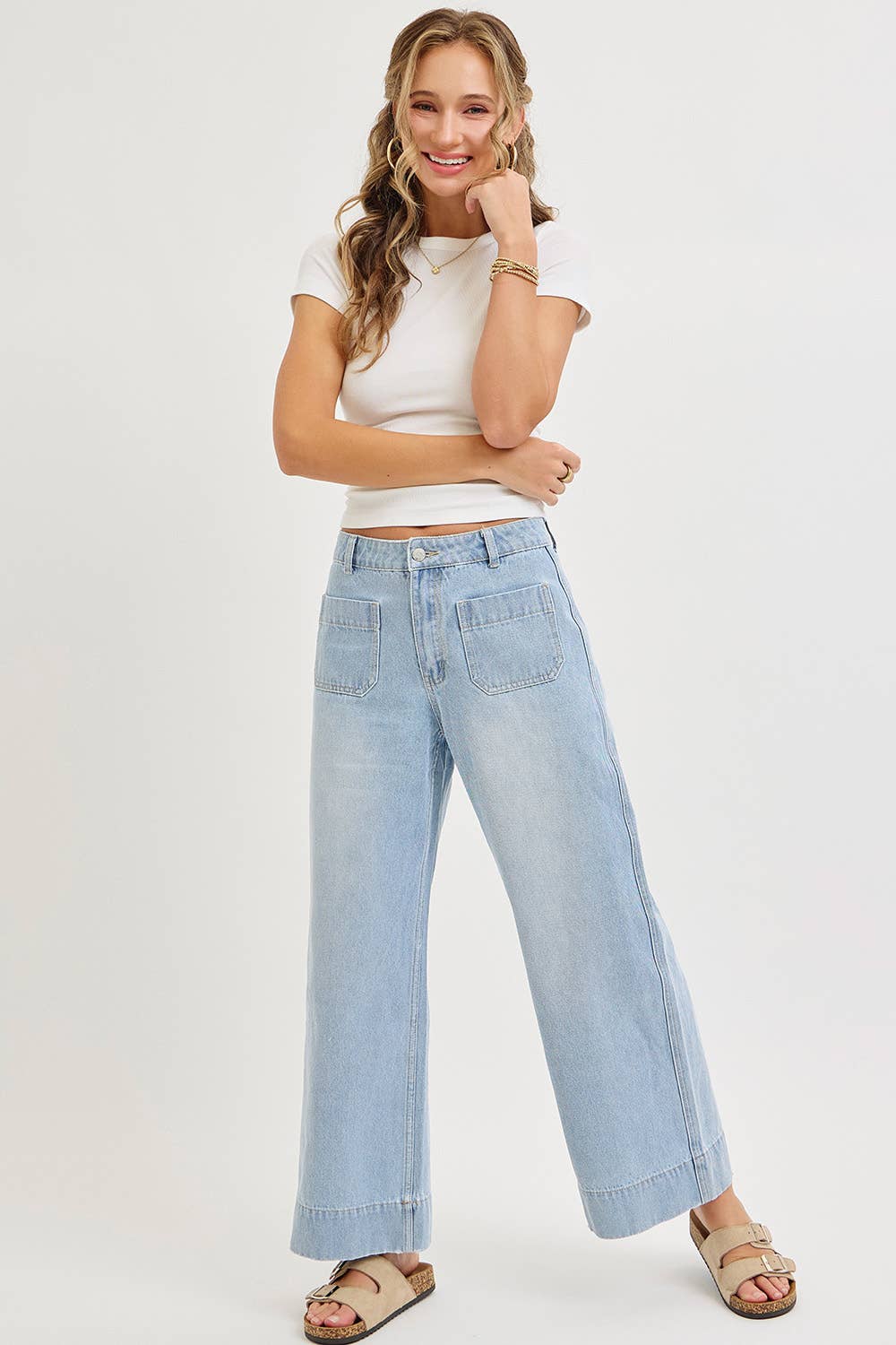 Time & Space Wide Leg Jeans