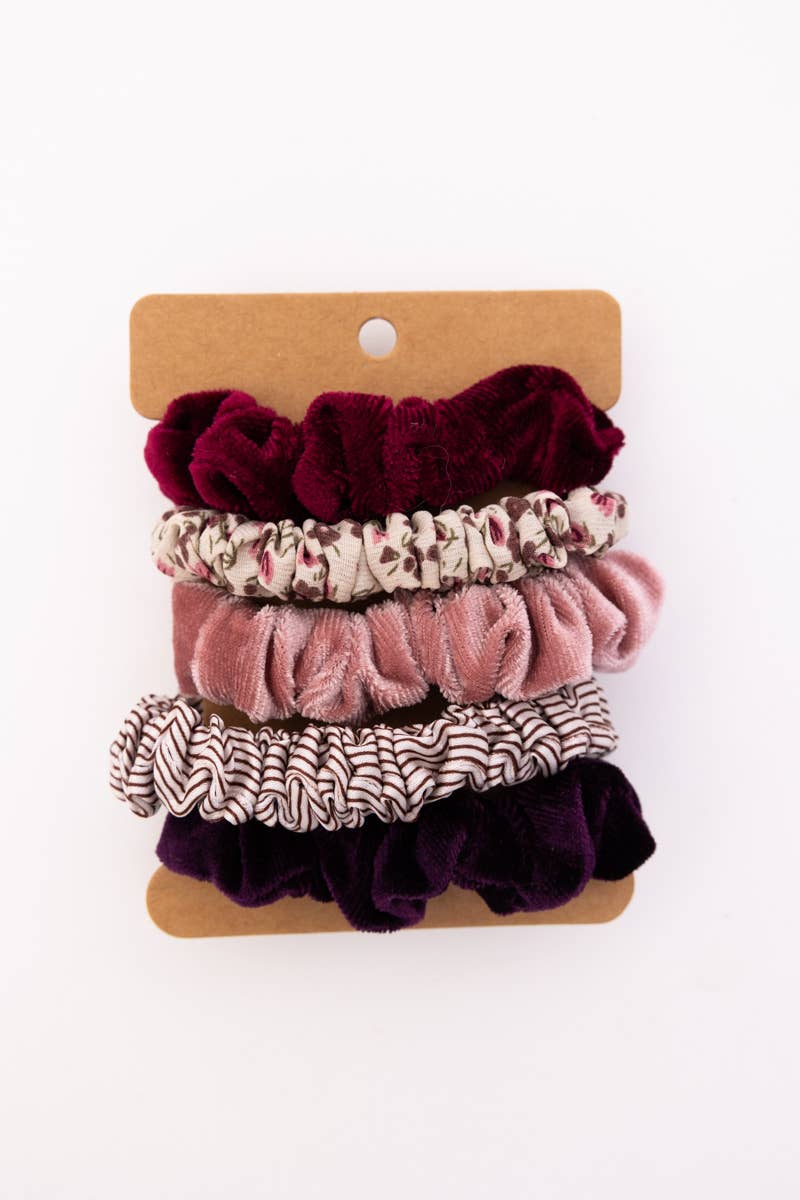 Floral & Velvet Hair Scrunchies