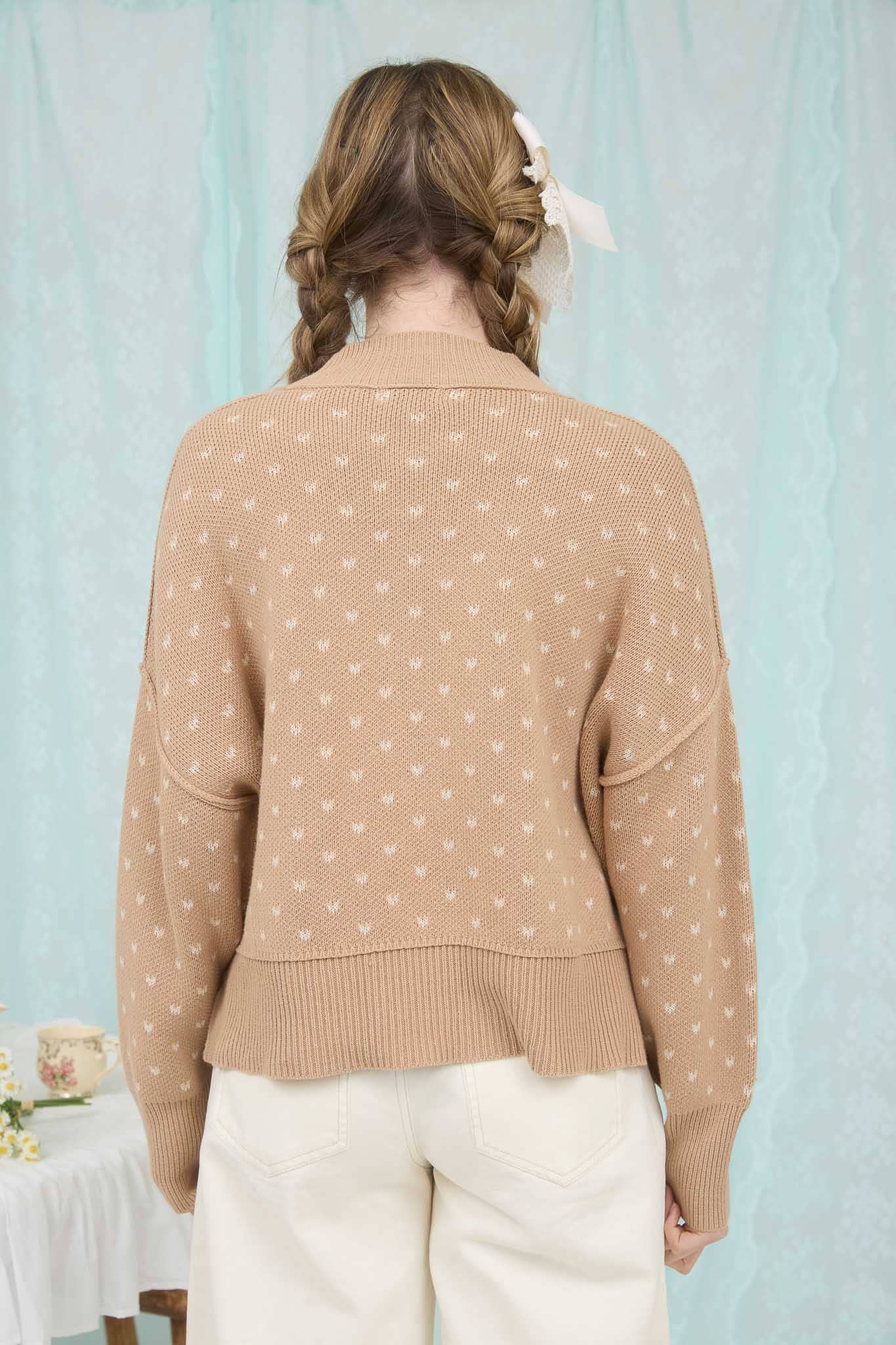 All Heart (Tan) Pullover Sweater