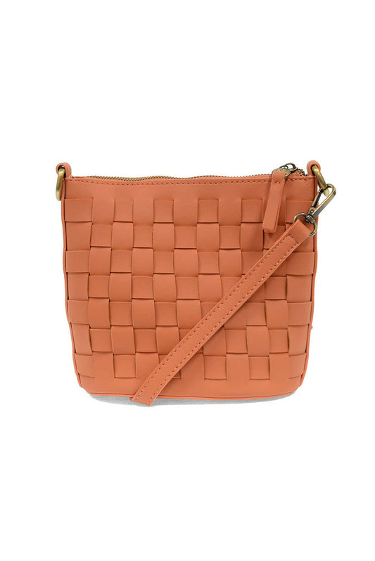 Maci (Coral) Woven Crossbody Bag