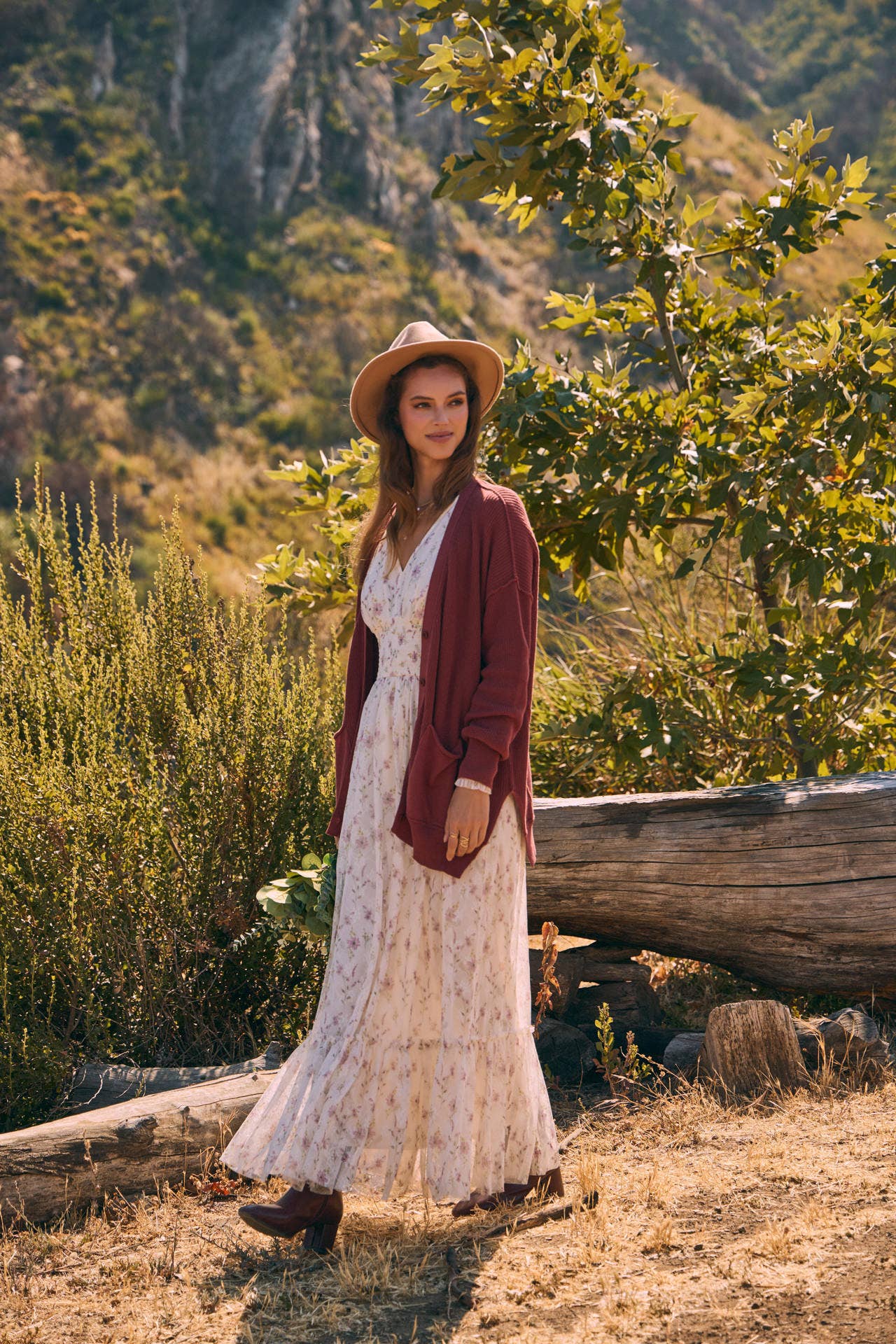 Down To Earth (Redwood) Slouch Cardigan