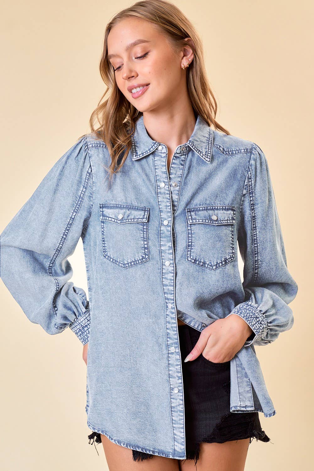 Million Dollar View Tencel Denim Shirt