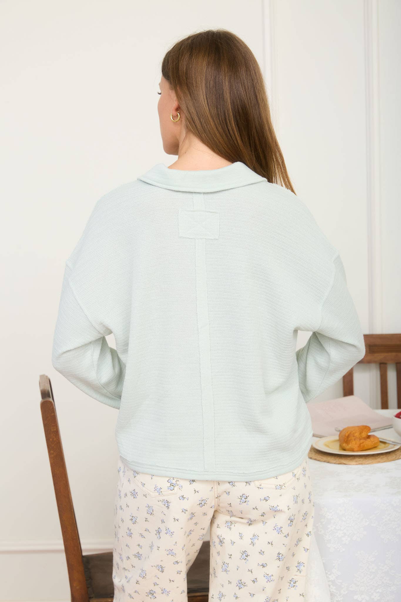 Open Book (Dusty Mint) Polo Top