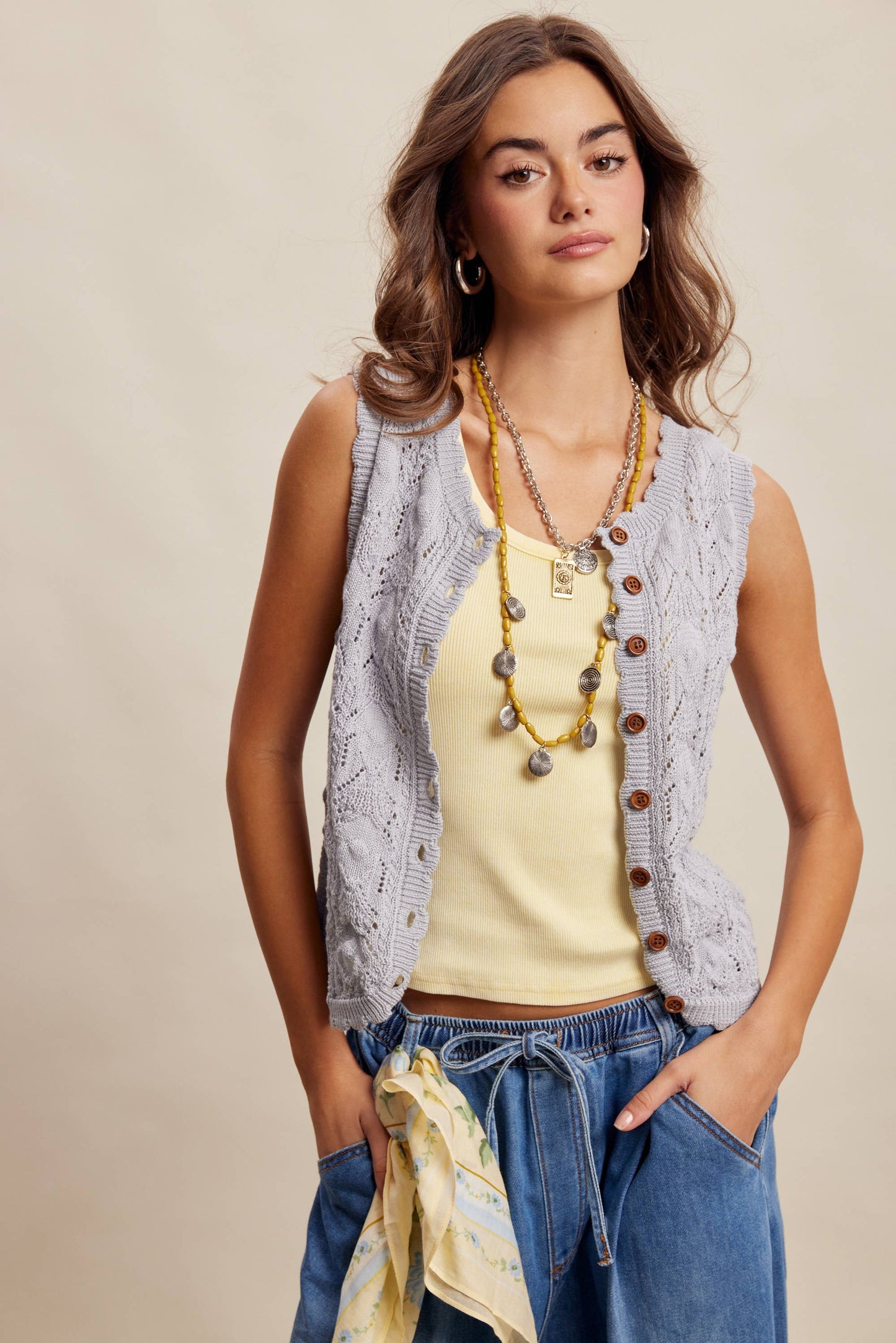 Love Lines Reversible Pointelle Knit Top