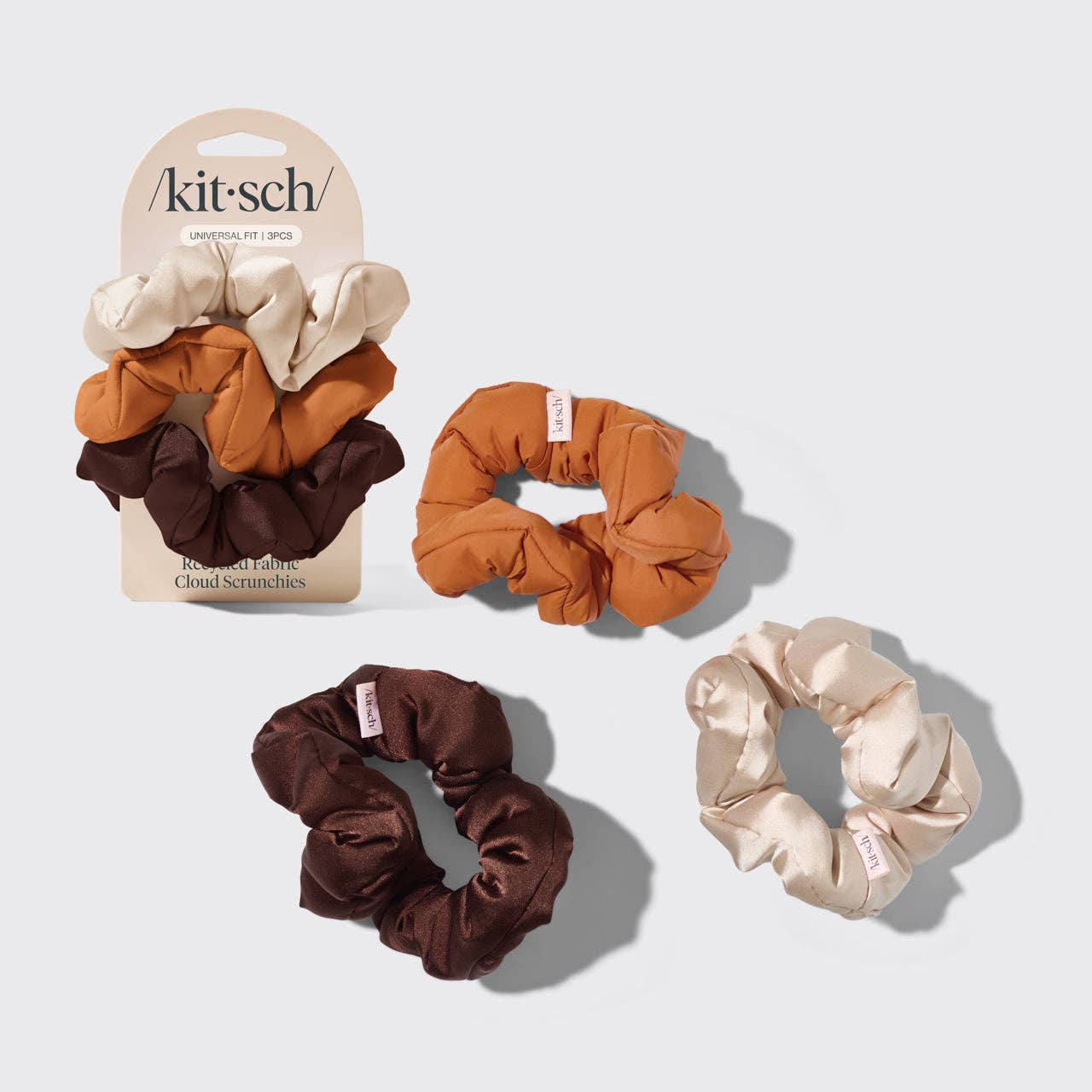 Kitsch Cloud Scrunchies 3pc Set - Sedona
