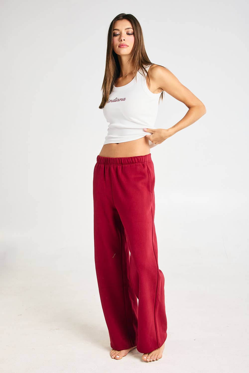 Indiana (White) Embroidered Tank Top