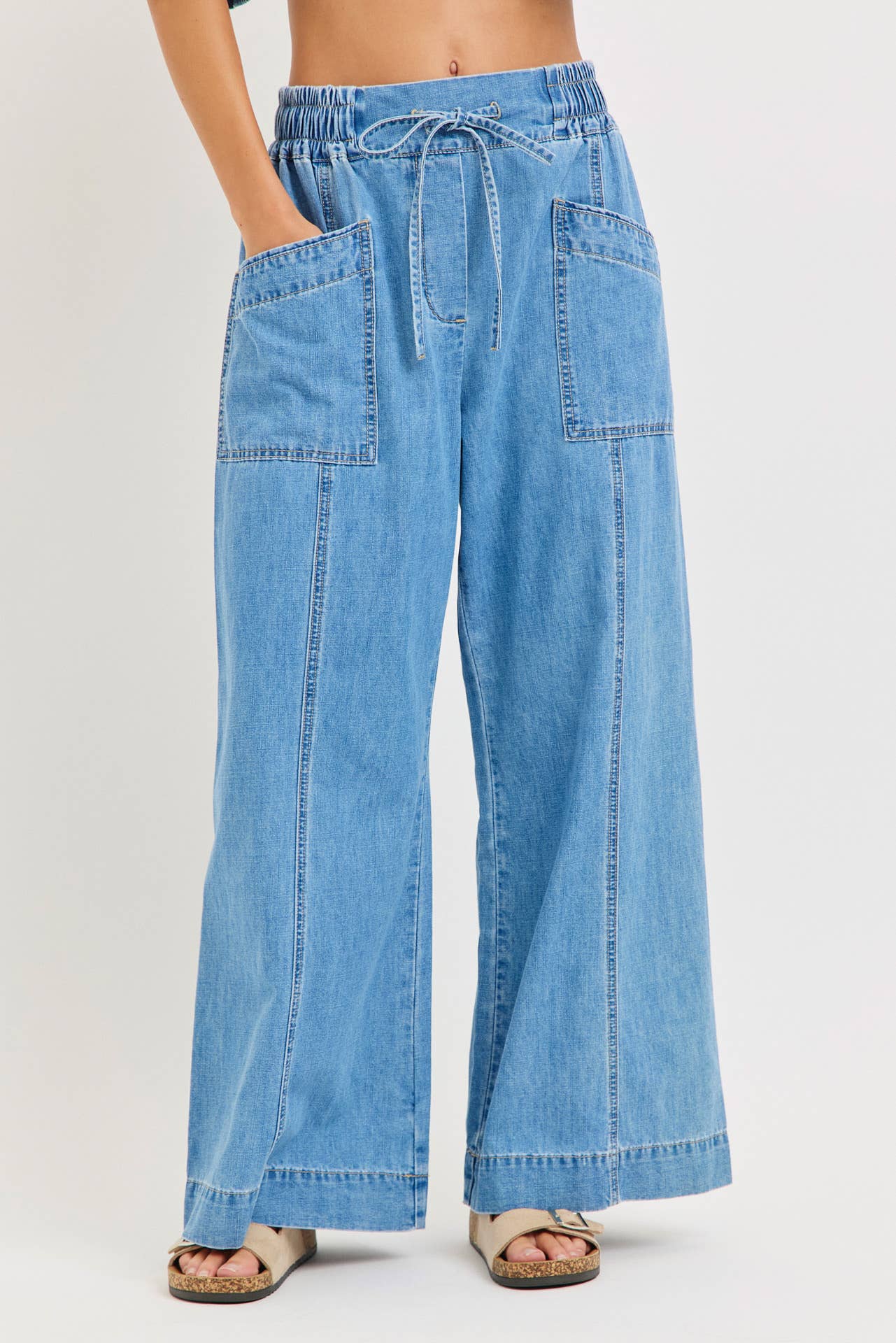 Ready To Roll Pull-On Wide Leg Jeans