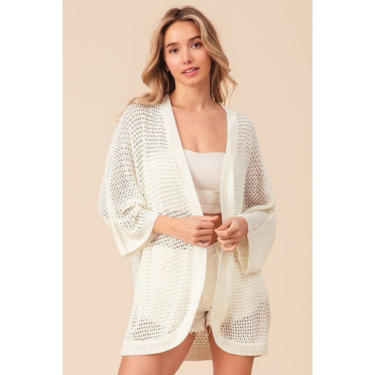 All American (Ivory) Dolman Flag Cardigan