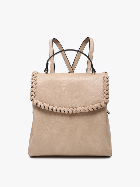 Blossom (Sand) Whipstitch Trim Backpack