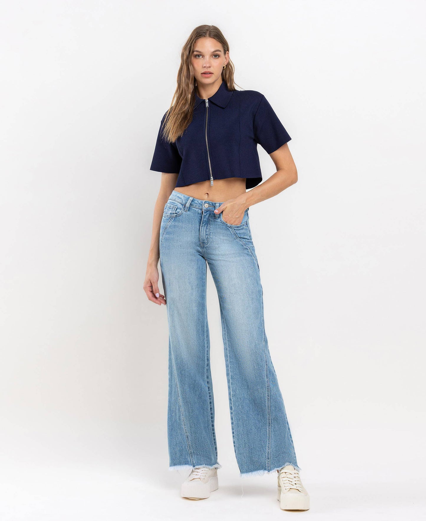 Vervet: Seams Right Wide Leg Jeans