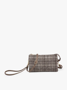 Riley Brown Plaid 3 Compartment Crossbody/Wristlet
