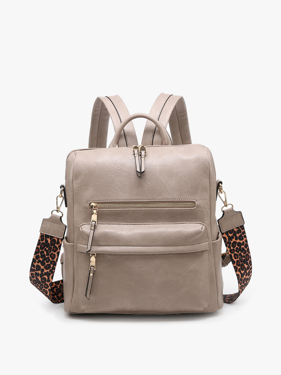 Amelia (Warm Grey) Backpack w/ Guitar Strap