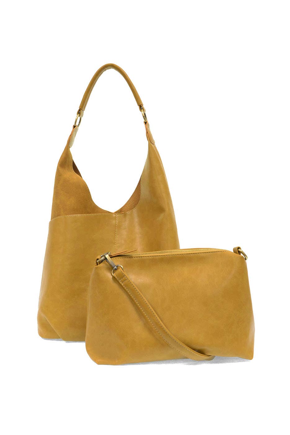 Dani (Saffron) Vegan Leather/Suede Hobo