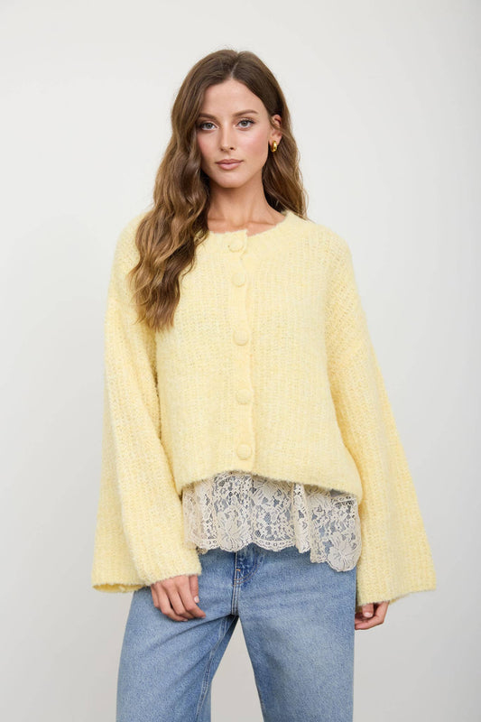 Walk This Way (Butter) Fuzzy Cardigan