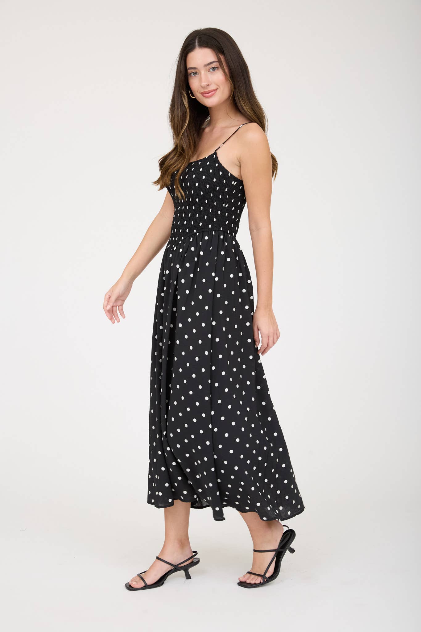 Simply Stated (Black) Polka Dot Dress