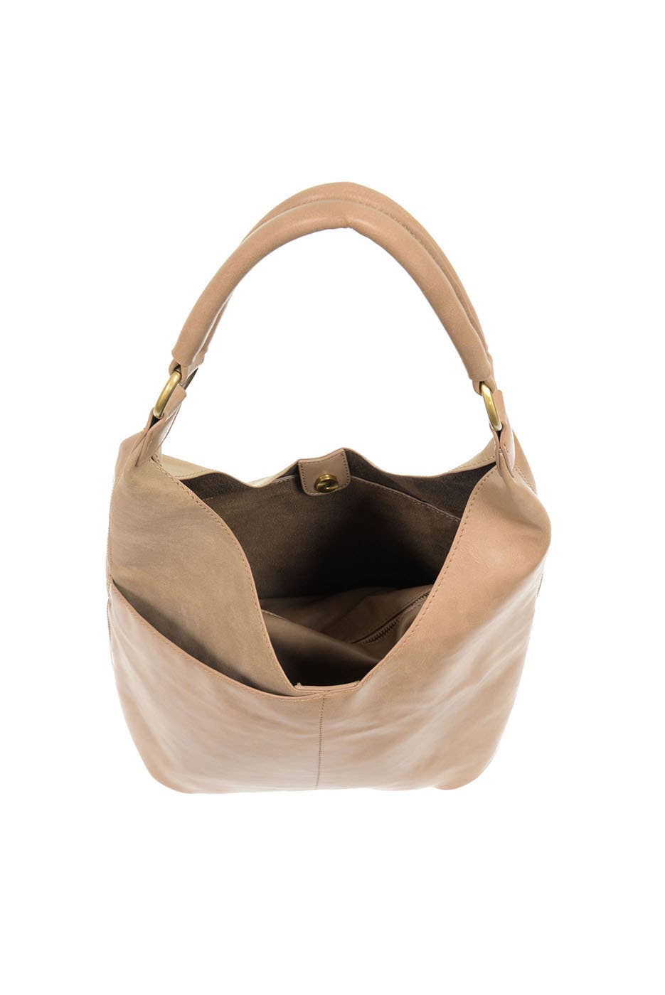 Dani (Tan) Vegan Leather/Suede Hobo