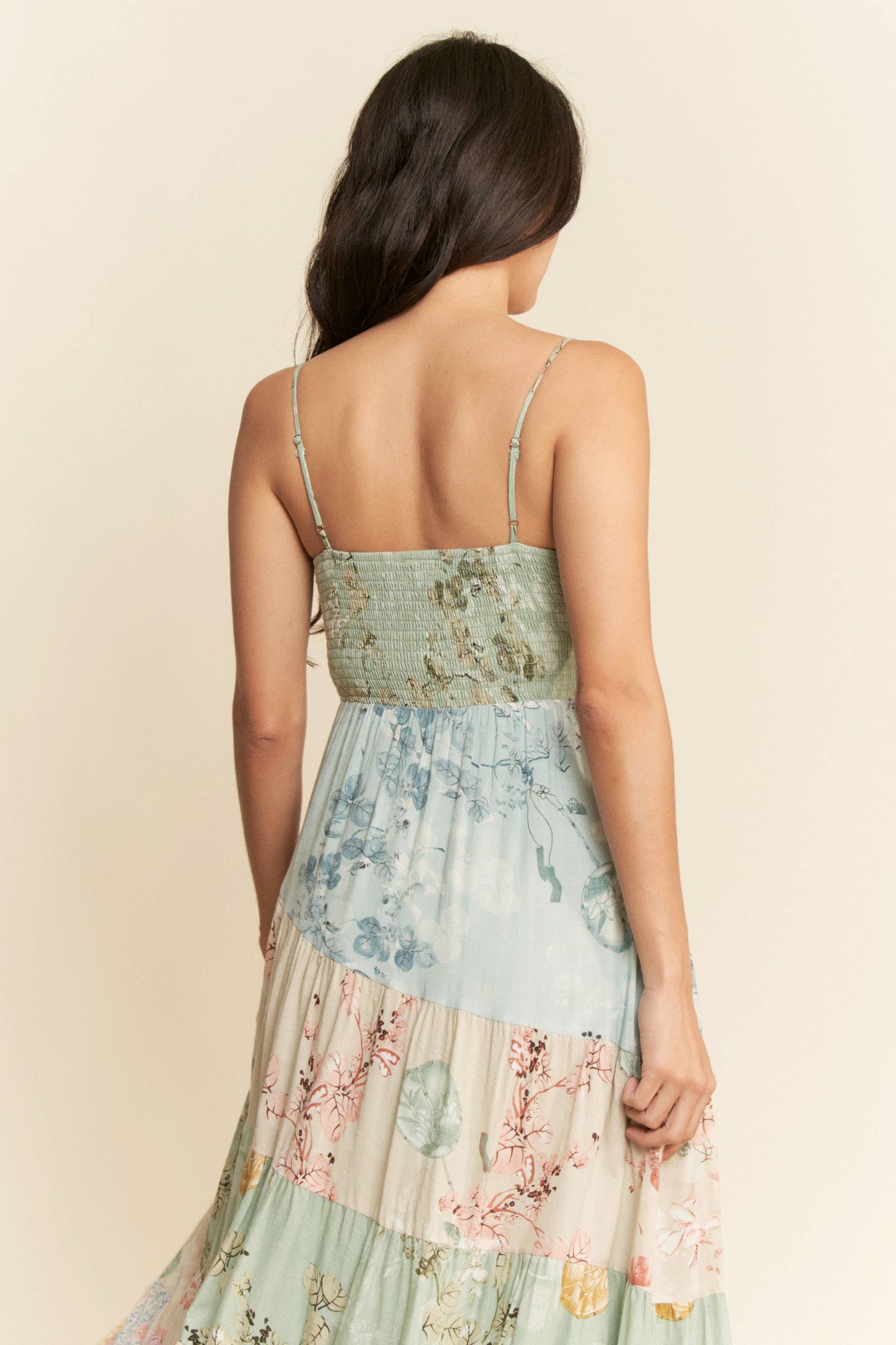 With A Twist Floral Mix Maxi Dress