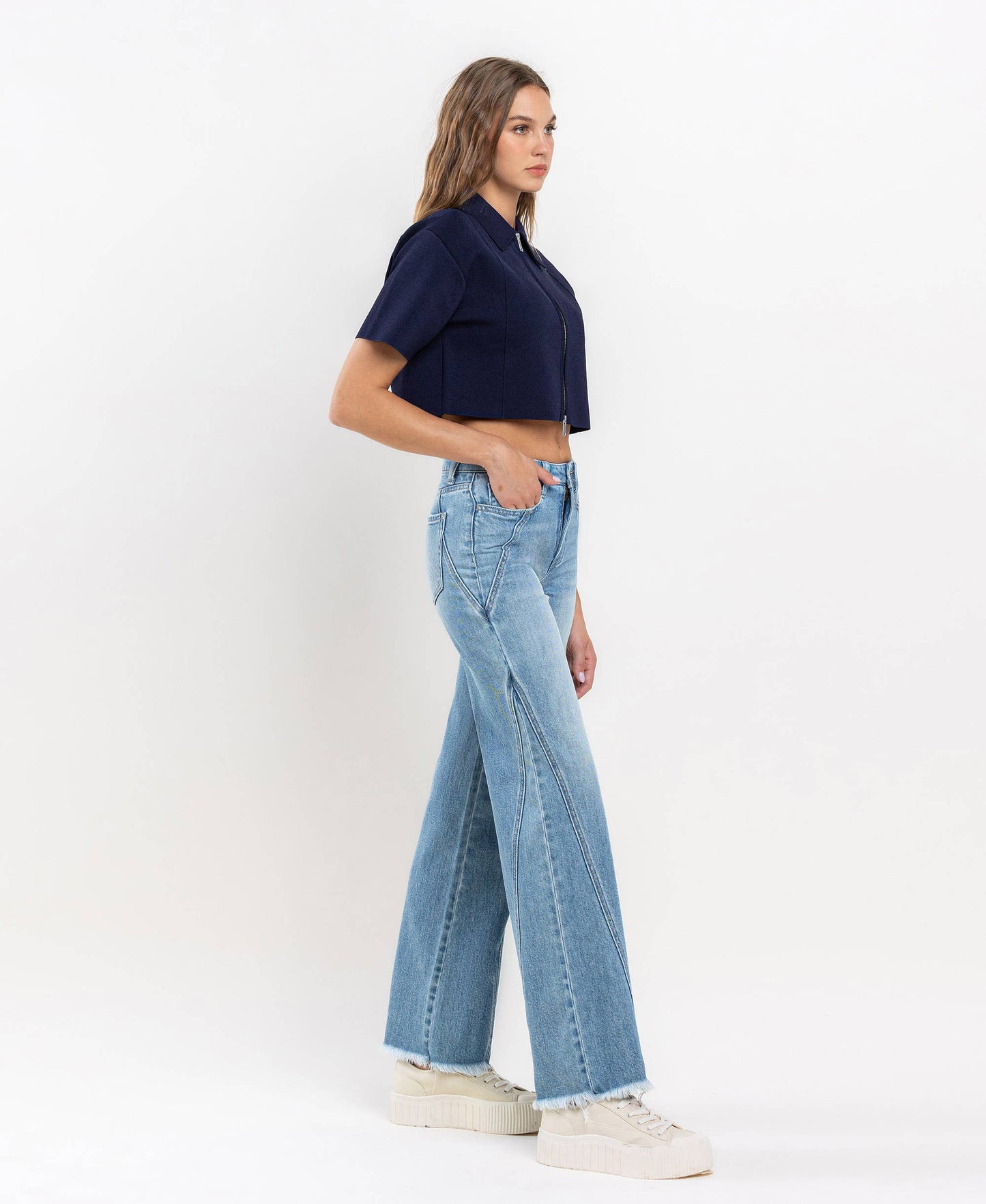 Vervet: Seams Right Wide Leg Jeans