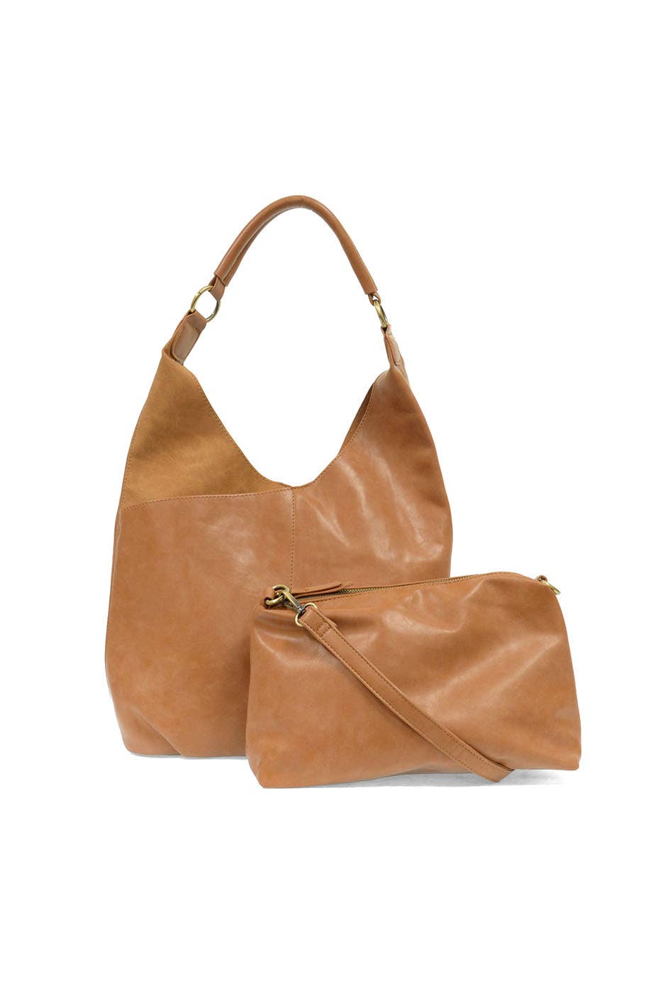 Dani (Tan) Vegan Leather/Suede Hobo
