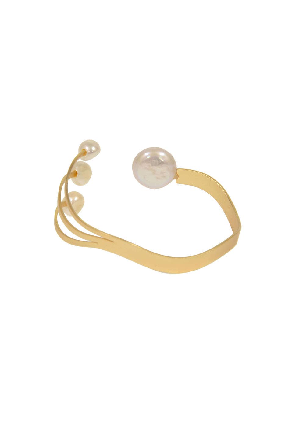 Pearl Branch Cuff Bracelet, Gold