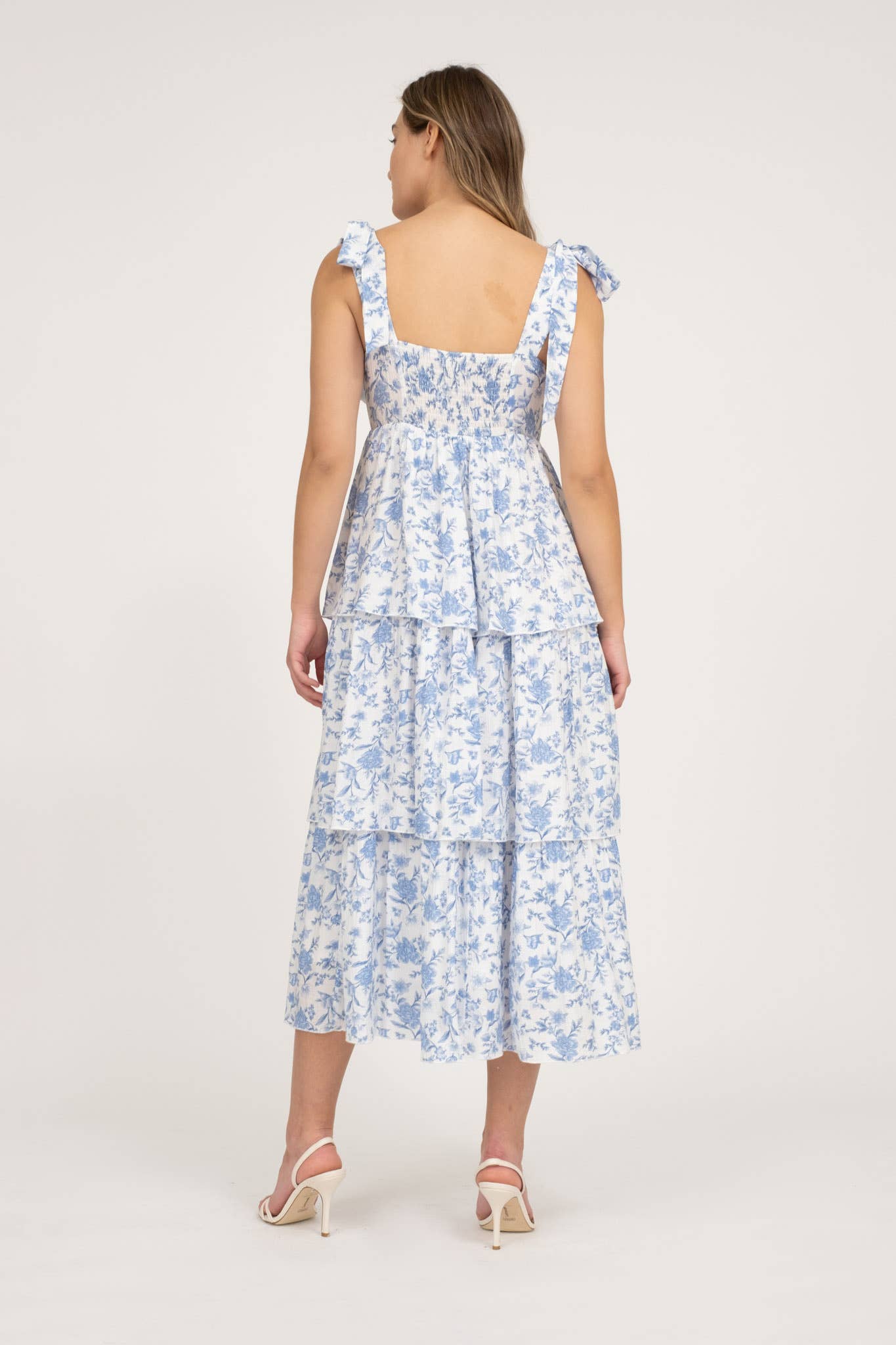 With Grace (Blue) Floral Tiered Dress