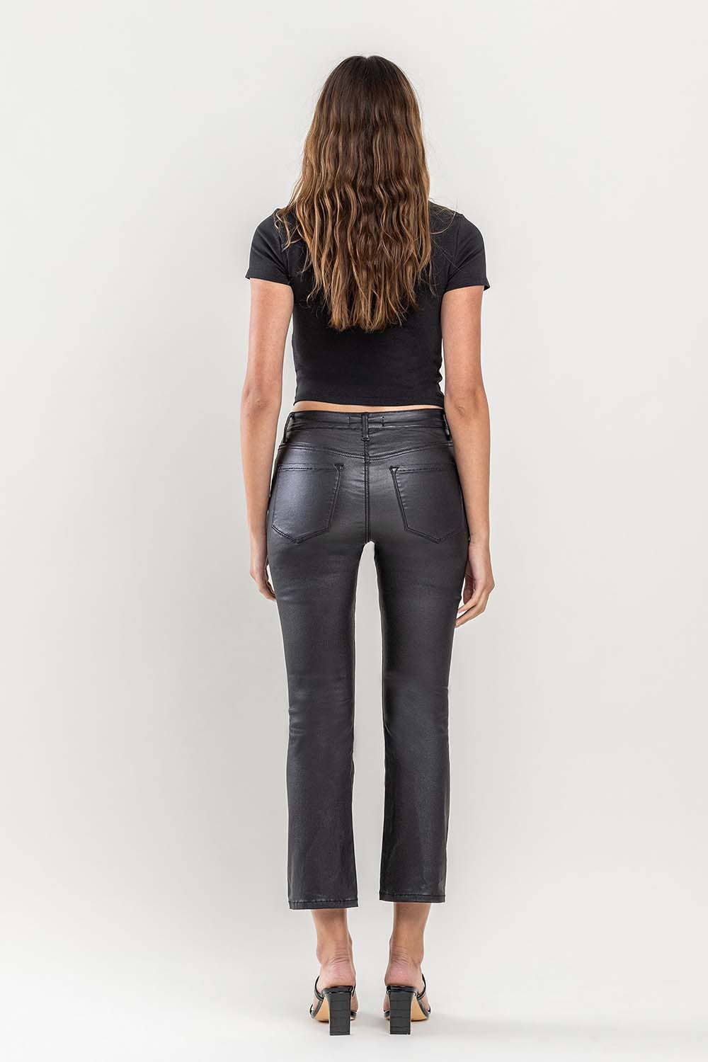 Vervet: Midnight Sky Coated Crop Jeans