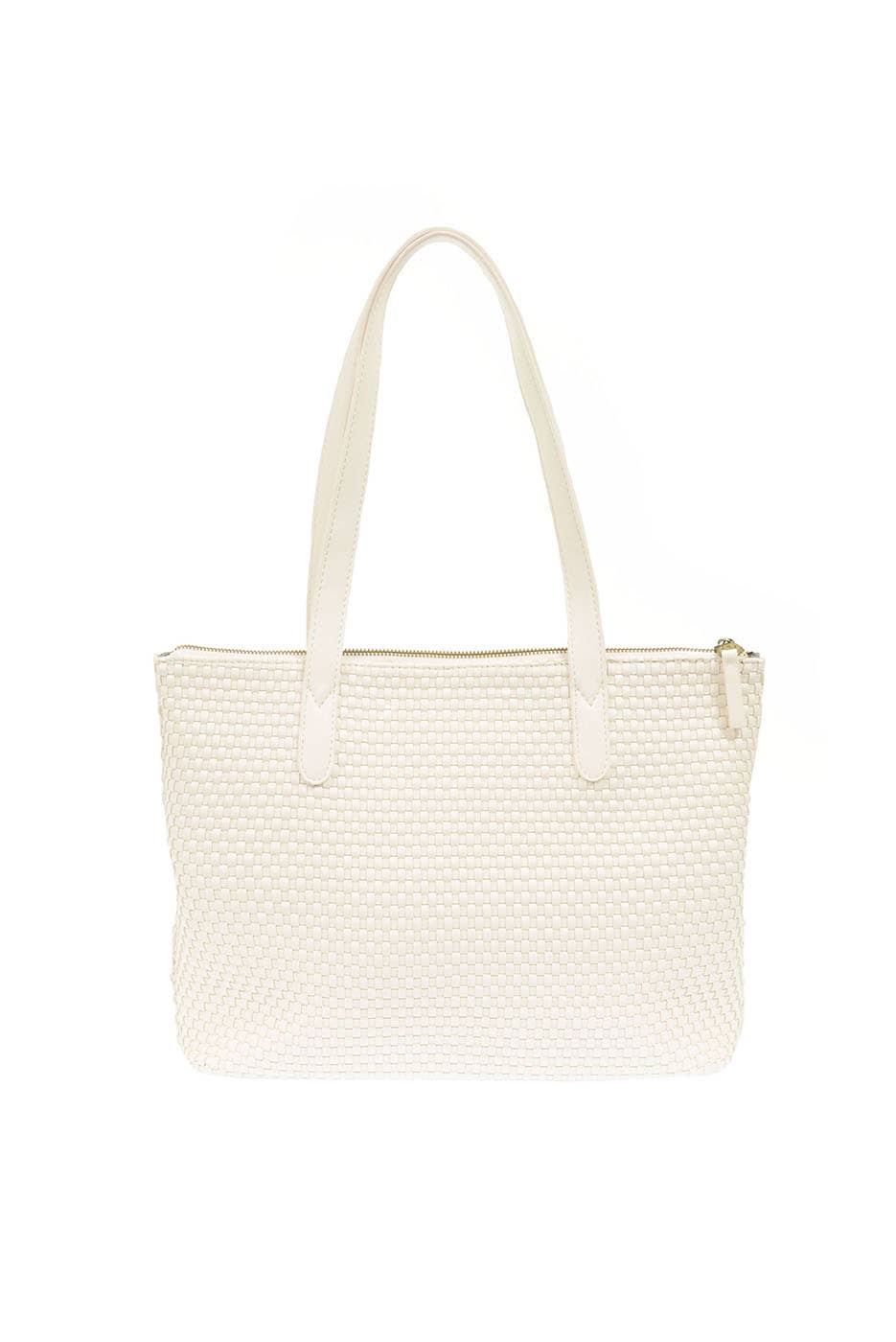 Shelly (White) Woven Tote Bag