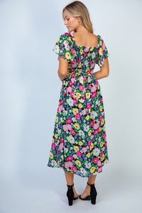 Bright Future BLACK Floral Dress