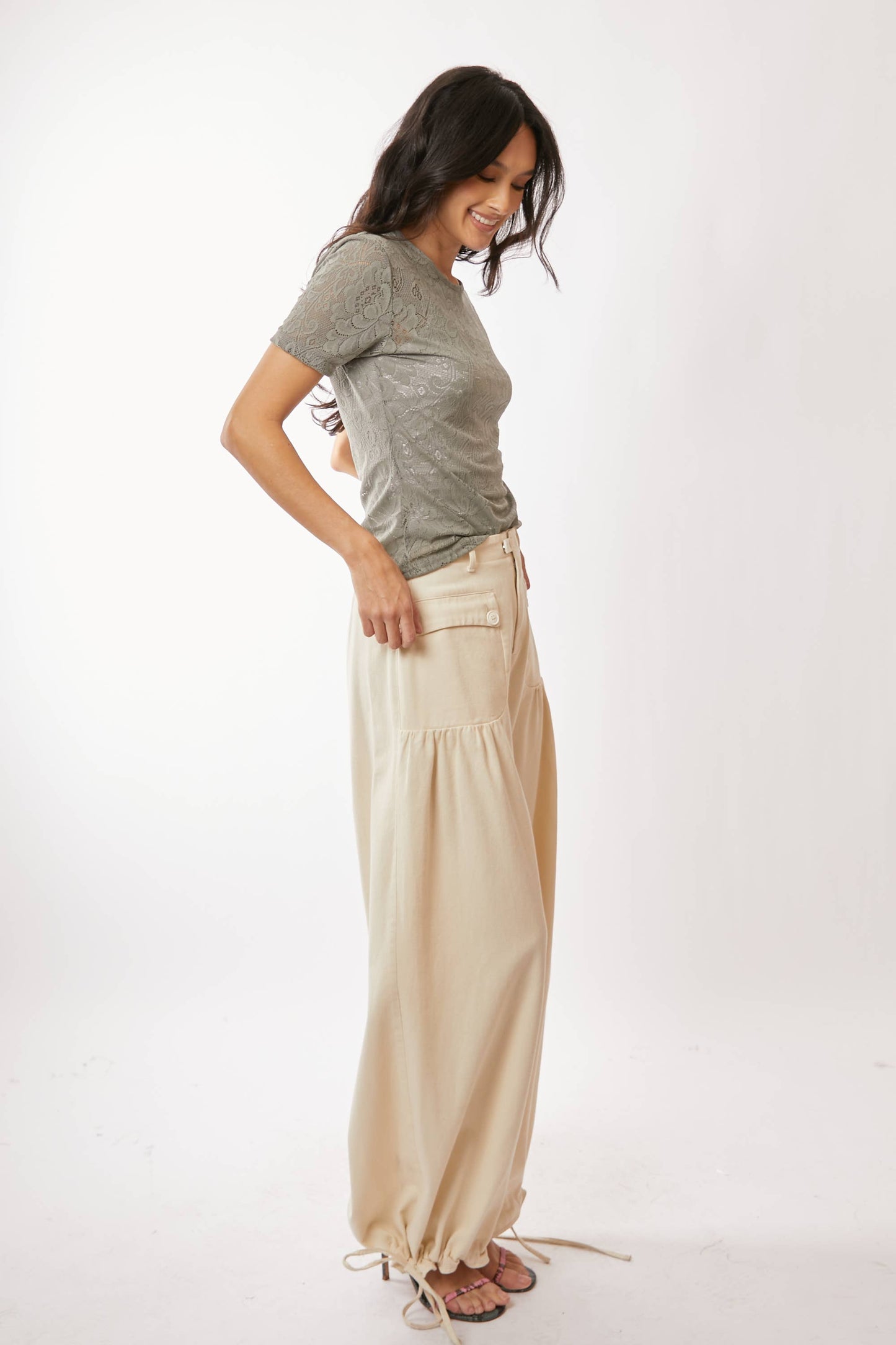 Lovely Lace (Olive) SS Lace Mesh Shirt