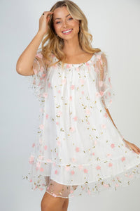Day Date WHITE Embroidered Dress