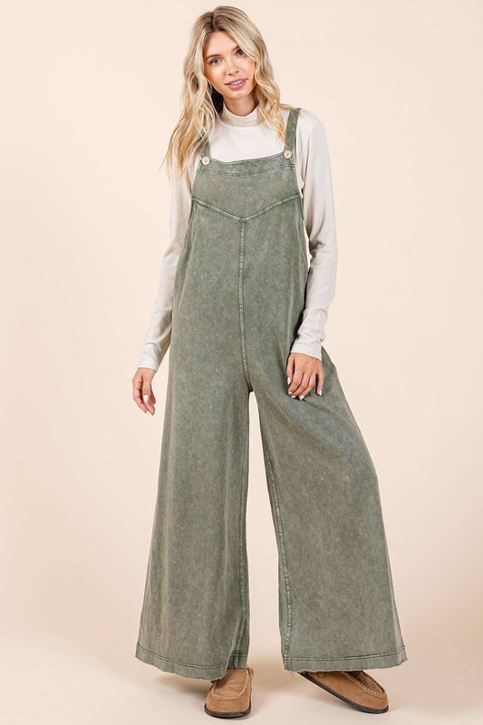 It’s Official (Olive) Mineral Wash Overalls