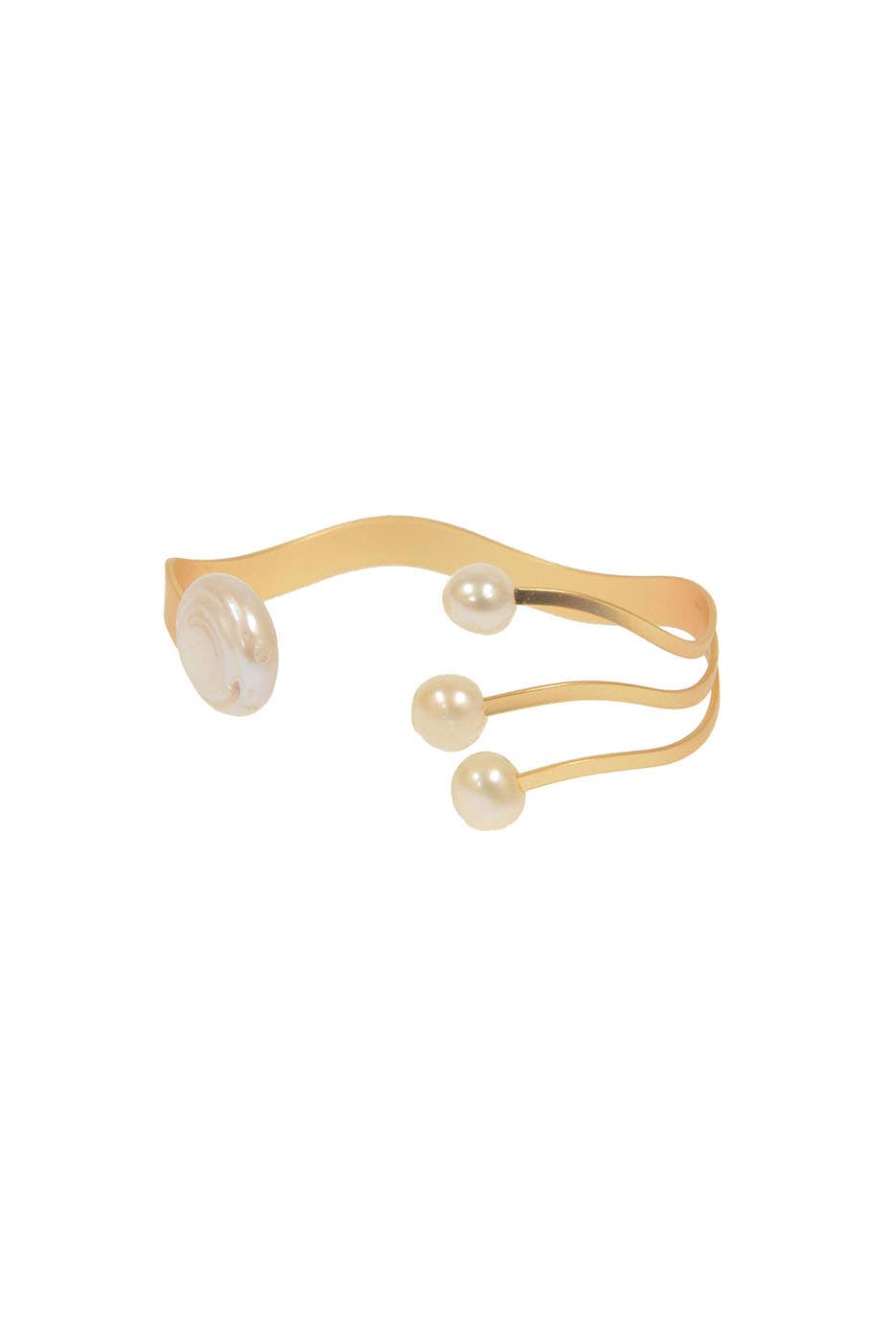 Pearl Branch Cuff Bracelet, Gold