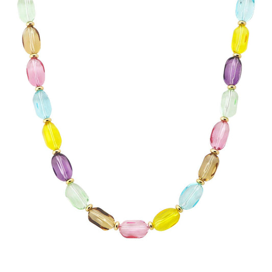 Multi-Colored Acrylic Bead Necklace