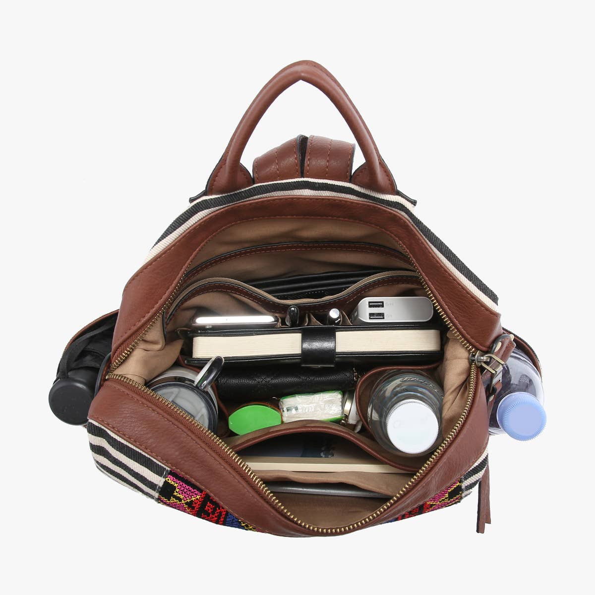 Lexie (Taupe) Aztec Backpack/Satchel