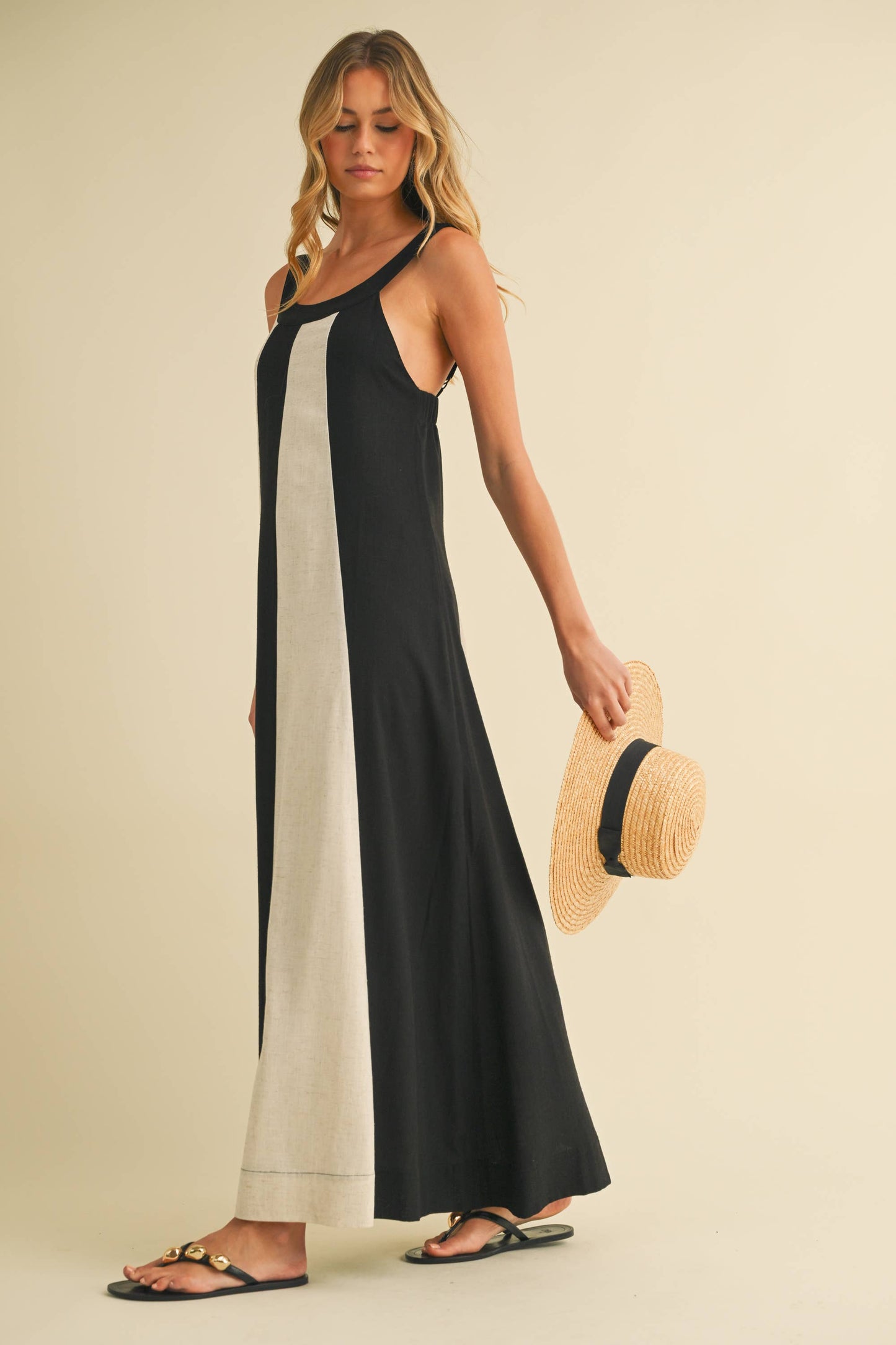 Leaving Town Color Block Maxi Dress